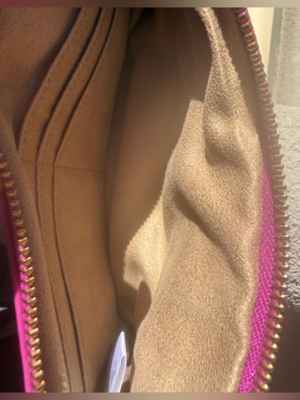 Antonio Melani Fuchsia Pebbled Leather Wristlet Clutch - Picture 4 of 4